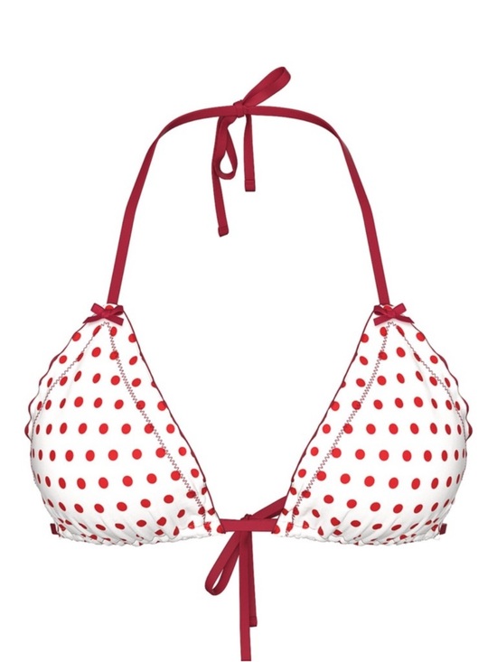 Frankie's Bikinis Other - Frankie’s Bikinis Red Polka Dot Triangle Bikini Top Size Large